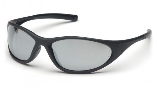 Pyramex zone ii safety glasses - black frame silver mirror lens for sale