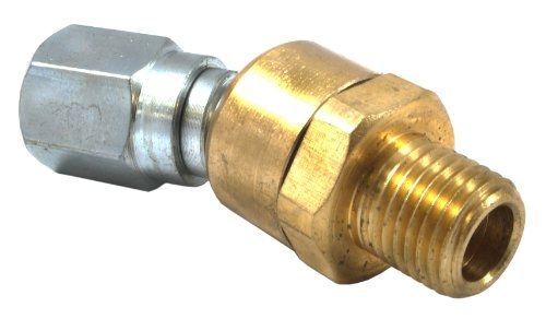 Forney 75540 Brass Fitting, Airline Ball Swivel, 1/4-Inch Male NPT-by-1/4-Inch