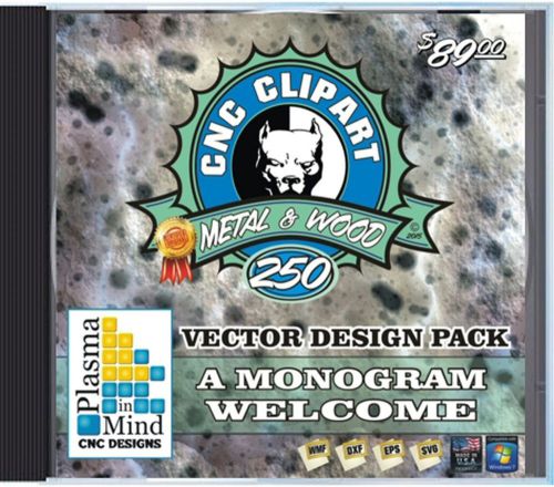 CNC Vector MONOGRAM Welcome / CNC Plasma Cutters &amp; Router Tables CD-Rom $89 Val