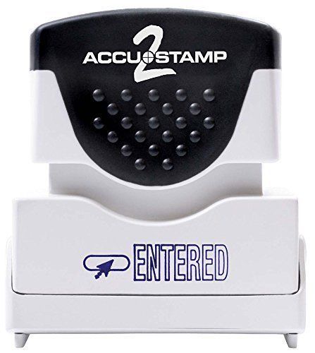 AccuStamp ACCUSTAMP2 Message Stamp with Micro ban Protection, ENTERED, Pre-Ink,