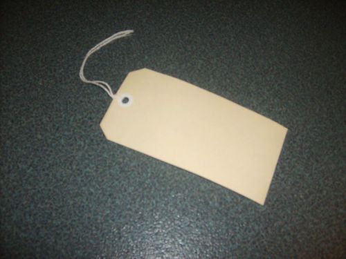 Pack of 25  #8 Manila Tags w/ 12&#034; String Attached