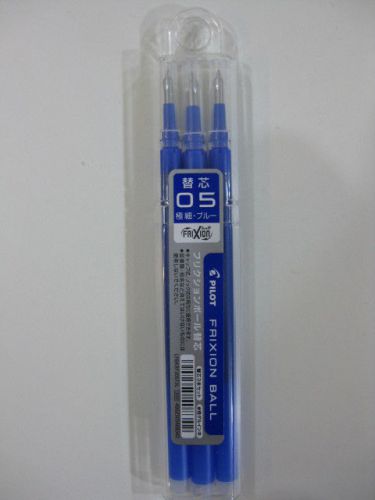 6 Refills for Pilot FriXion 0.5mm Erasable Roller ball pen blue from Japan