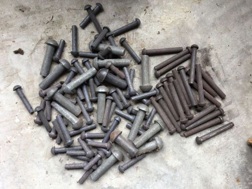 5/16&#034; and 1/2&#034; solid steel rivets ~44 pieces blacksmith metal working for sale