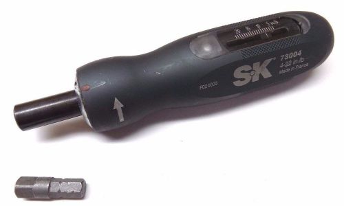 Sk 4-22 inch pound 1/4&#034; drive torque screwdriver  73004 for sale