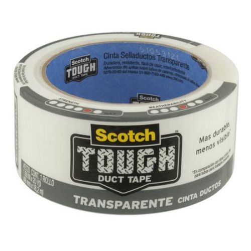 Scotch tough transparent duct tape 1.88 in x 20 yd (48 mm x 182 m) for sale
