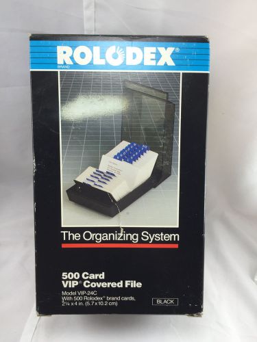 Rolodex Brand VIP 24C Covered Card Address File 500 Cards 4&#034; x 2.25&#034;