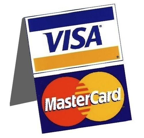 Visa/Mastercard Tent Signs- 2 pack