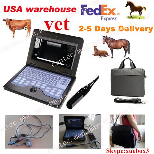 US VET Veterinary Laptop Diagnostic Ultrasound Scanner Systems 7.5MHz rectal HOT