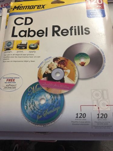 Memorex, DVD and CD White labels, 360  Label Refills