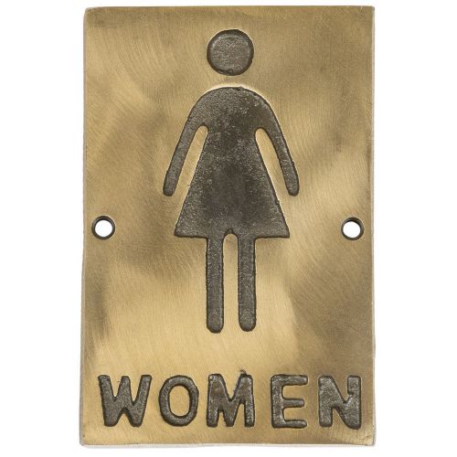 4&#034; x 6&#034; Women Restroom Sign Bronze - FAST Shipping !