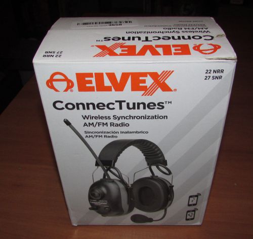 Elvex ConnecTunes™ Earmuffs Bluetooth Wireless Sync AM/FM Radio MP3