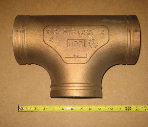 5&#034; grinnell copper groove tee #619   victaulic, gruvlok for sale