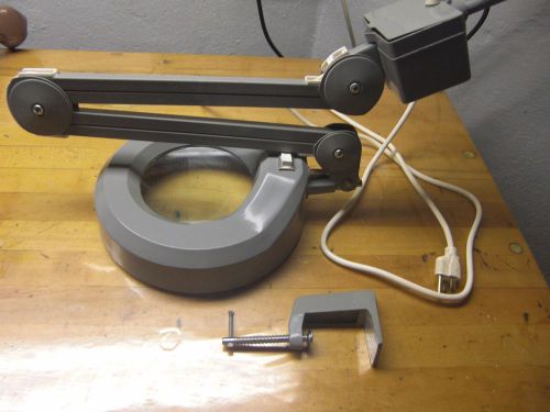 Vintage Luxo Magnifier Lamp-22 Watt-118 Volt-60 Cycles-extra lens in box-no pic