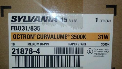 Sylvania fbo31/835 octron 31 watt t8 u shape fluorescent bulb 3500k (1 case) for sale