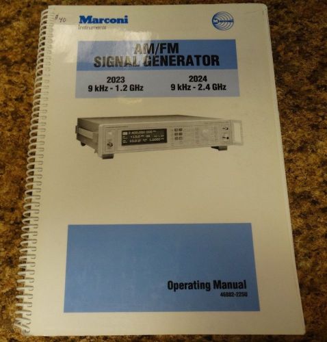 Marconi Instruments 2023/2024 Signal Generator Operating manual