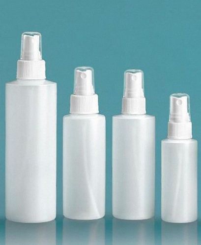 8 oz (240 ml) HDPE Plastic Bottles w/Fine Mist Sprayers (Lot of 25)