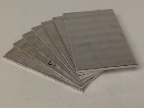 7 Piece Lot 6-5/8” x 3-7/8” Aluminum Sheet Plate ALU Bar Stock Metal Cut