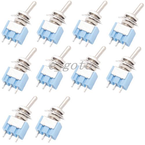 10pcs spdt mts-102 3-pin spdt on/off 6a 125vac mini car auto toggle switches for sale