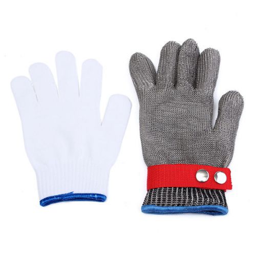 Safety cut stab resistant stainless steel metal mesh gloves grade 5 for sale