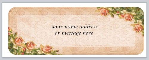 30 Personalized Return Address Labels Roses Buy 3 get 1 free (bo355)