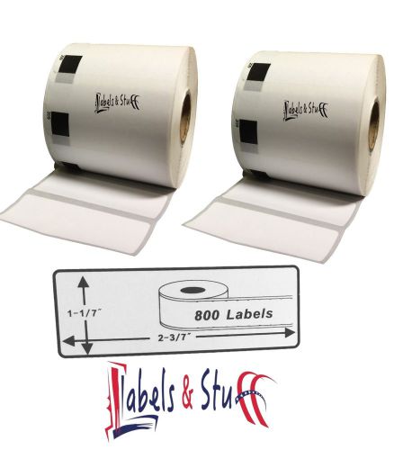 2 Rolls DK 1209 Brother-Compatible Small Address Labels BPA FREE DK-1209