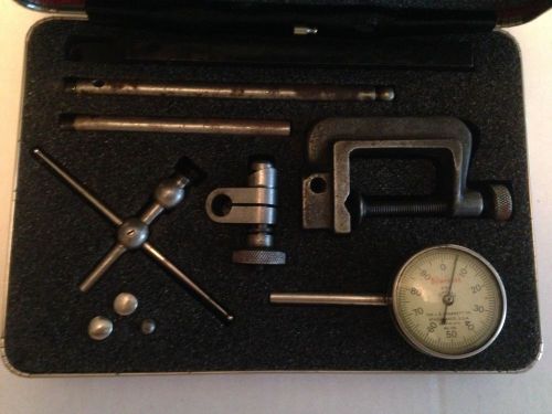 Starrett NO 196 Universal .001&#034; Jeweled Dial Test Indicator Set w/ Case COMPLETE