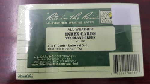 Rite in the Rain All-Weather Index Cards Green #991