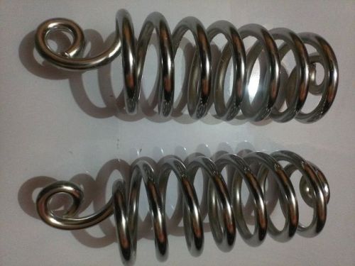 6&#034; Chrome LARGE LYCETTE SEAT / SADDLE SPRINGS -2 mounting springs