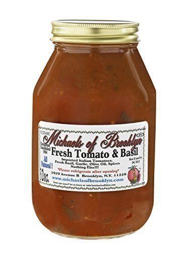 Michaels of Brooklyn Fresh Tomato and Basil Sauce, 32 Ounce -- 12 per case.