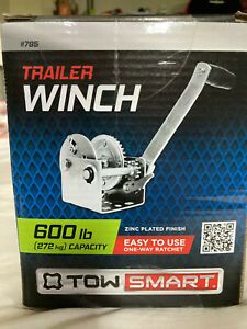 TowSmart 600 lbs. Manual Trailer Winch 2 in. x 20 ft. Capacity 2-Way Ratchet NIB