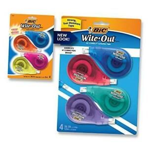 Clean Wite-Out Brand EZ Correct Correction Tape, 4-Count