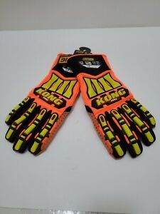 Ironclad &#034;Kong Pro&#034; size L/9 Hi-Viz TPR Impact glove impact, protection glove