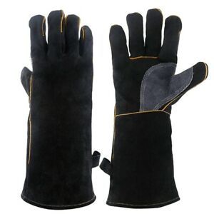 Extreme Heat&amp;Fire Resistant Gloves Leather with Stitching,Mitts Perfect for X5N3