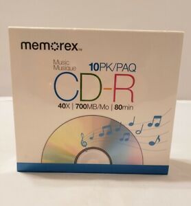 MEMOREX 10 Pack CD-R 700 MB 80 Minute 40X New Sealed