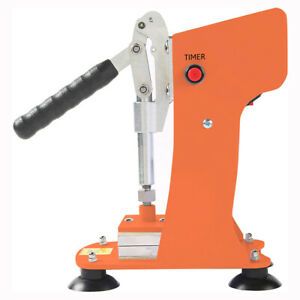 2x3&#034; Mini Hand Crank Rosin Heat Press Machine Handheld Dual Heated Plates Orange