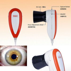 FDA 5.0 MP USB Iriscope Iris Analyzer Iridology camera Pupilometer+Software+Case