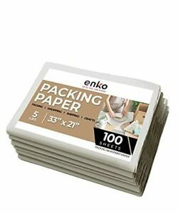 enKo - Newsprint Packing Paper Sheets for Moving Boxes - Packing Supplies (100
