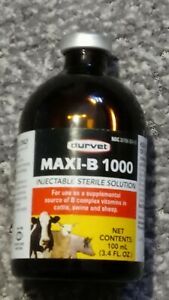 Durvet Maxi-B 1000 (100 ml) 3.4 oz. NEW, Sealed. ***exp. 07/21***