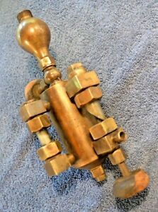 Antique 1/2 Pint Ohio Injector Co. Steam Engine Brass Lubricator