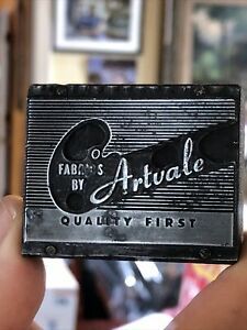 Vintage Metal Metal Printing Print Block Stamps,Arvale Quality First “