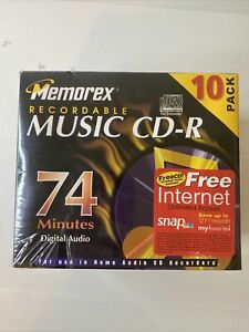Memorex Recordable Music CD-R 74 Minutes 10pack CDR Blank Compact Disc