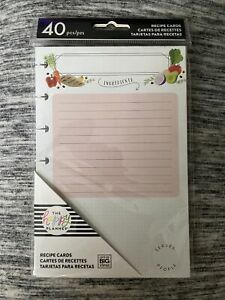 Happy Planner Mini Recipe Cards New 40 Pcs For Mini Size Planner Or Notebook