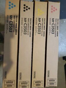 NEW GENUINE RICOH SAVIN LANIER MP C3503 Print Cartridge Set CMYK