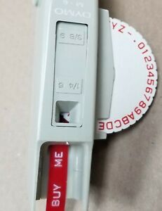 VINTAGE 70&#039;s DYMO M-6 LABEL MAKER WITH PARTIAL ROLL RED TAPE