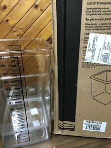 Lot Of 6 Rubbermaid FG632200CLR Food Storage Container 22 Quart New