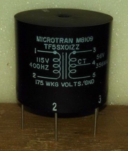 Microtran M8109 – TF5SX01ZZ 115V 400Hz to 56V 356mA Transformer               a3