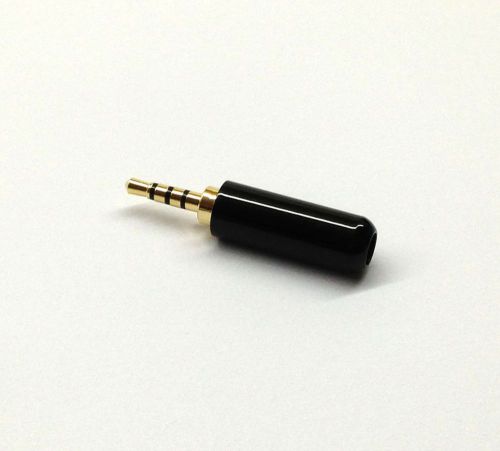2.5mm 4 Pole Male Repair headphone Jack Plug Metal Audio Soldering &amp; Back cover