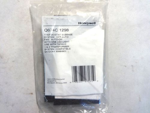 NEW IN FACTORY PACKAGE HONEYWELL Q674C 1298 THERMOSTAT SUBBASE