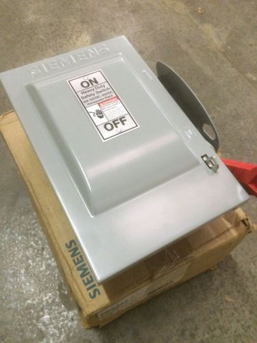 New Siemens 2 Pole 30 Amp 600 Volt Non Fusible Disconnect Switch HNF261