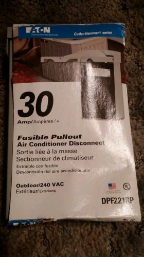 Eaton 30 amp fusible pullout air conditioner disconnect outdoor